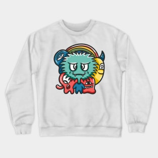 Alien Monster Doodle Crewneck Sweatshirt